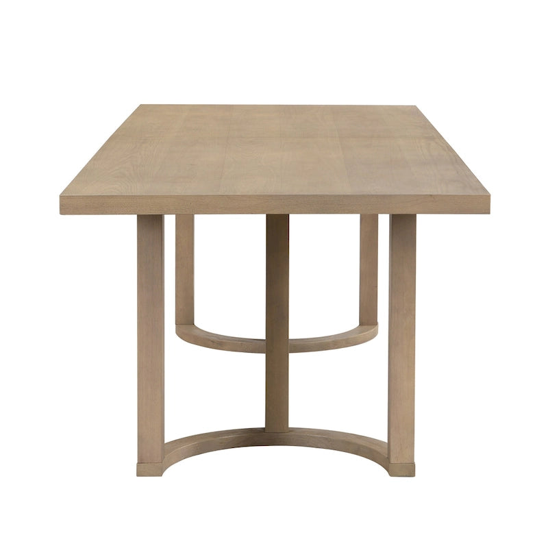 Lythor 7pc Dining Set with Cushioned Seats, Cane Rattan Webbing, Rubberwood by