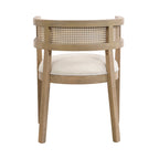 Lythor 7pc Dining Set with Cushioned Seats, Cane Rattan Webbing, Rubberwood by