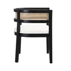 Lythor 7pc Dining Set with Cushioned Seats, Cane Rattan Webbing, Rubberwood by