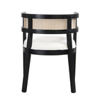 Lythor 7pc Dining Set with Cushioned Seats, Cane Rattan Webbing, Rubberwood by
