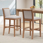 Kyrren Modern Upholstered 30.5-Inch BarStools with Cushioned Seat and Back, Set of 2 by