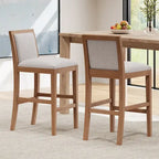 Kyrren Modern Upholstered 30.5-Inch BarStools with Cushioned Seat and Back, Set of 2 by
