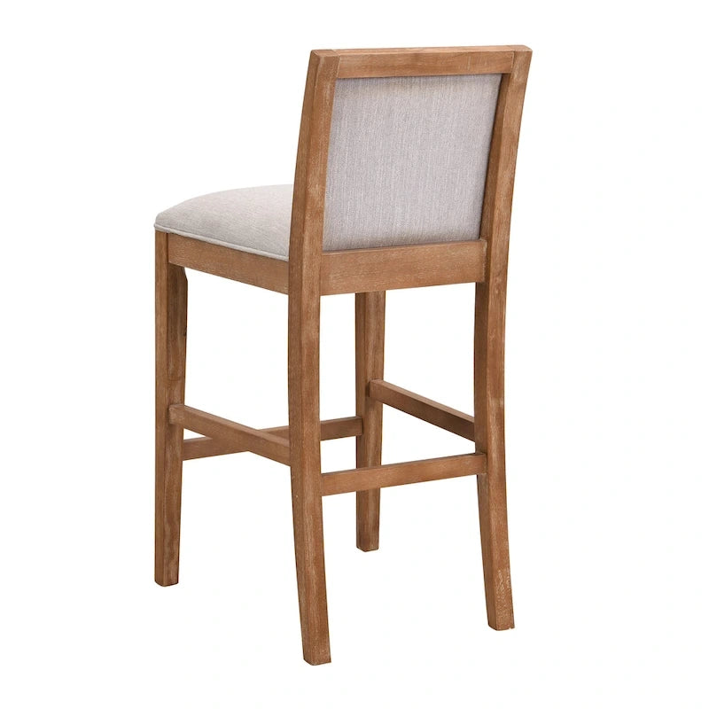 Kyrren Modern Upholstered 30.5-Inch BarStools with Cushioned Seat and Back, Set of 2 by