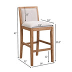 Kyrren Modern Upholstered 30.5-Inch BarStools with Cushioned Seat and Back, Set of 2 by
