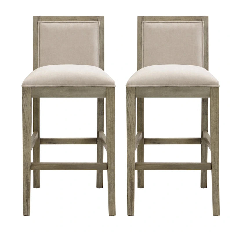 Kyrren Modern Upholstered 30.5-Inch BarStools with Cushioned Seat and Back, Set of 2 by
