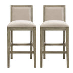Kyrren Modern Upholstered 30.5-Inch BarStools with Cushioned Seat and Back, Set of 2 by