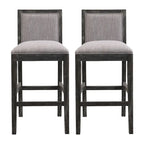 Kyrren Modern Upholstered 30.5-Inch BarStools with Cushioned Seat and Back, Set of 2 by