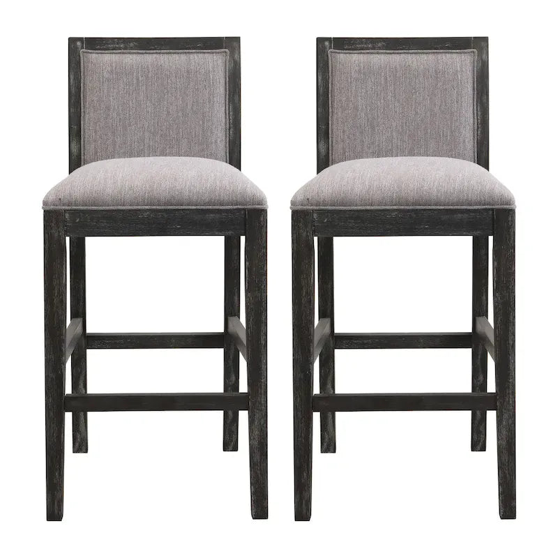 Kyrren Modern Upholstered 30.5-Inch BarStools with Cushioned Seat and Back, Set of 2 by