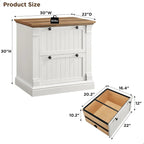 Farmhouse File Cabinet, Wood Lateral Filing Cabinet, Storage Cabinet