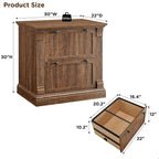 Farmhouse File Cabinet, Wood Lateral Filing Cabinet, Storage Cabinet