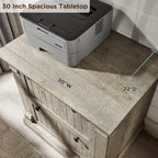 Farmhouse File Cabinet, Wood Lateral Filing Cabinet, Storage Cabinet