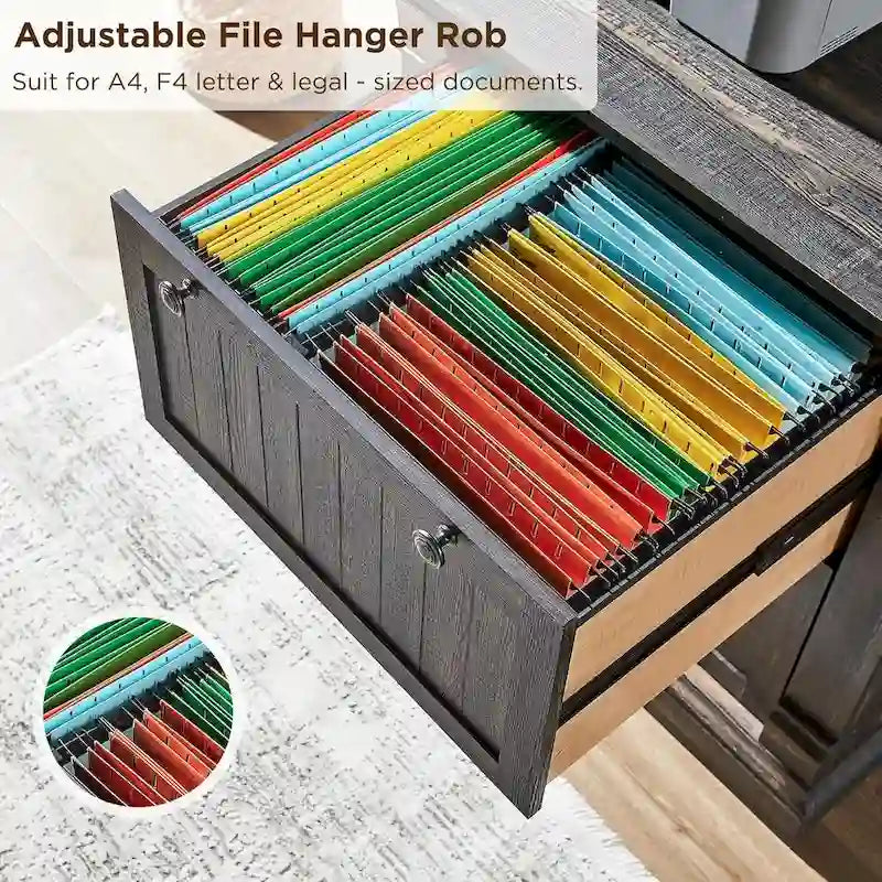 Farmhouse File Cabinet, Wood Lateral Filing Cabinet, Storage Cabinet