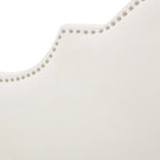 Bianca Adjustable Full/Queen Studded Fabric Headboard by