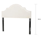 Bianca Adjustable Full/Queen Studded Fabric Headboard by