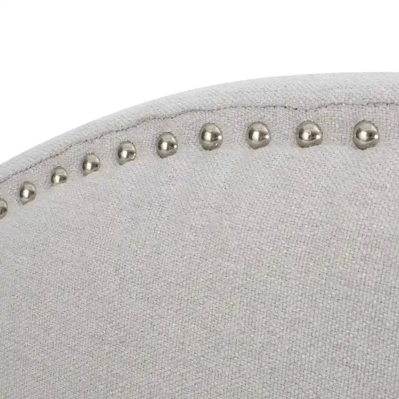 Bianca Adjustable Full/Queen Studded Fabric Headboard by