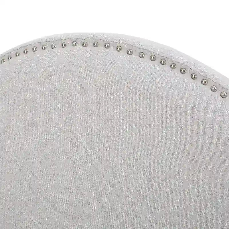 Bianca Adjustable Full/Queen Studded Fabric Headboard by