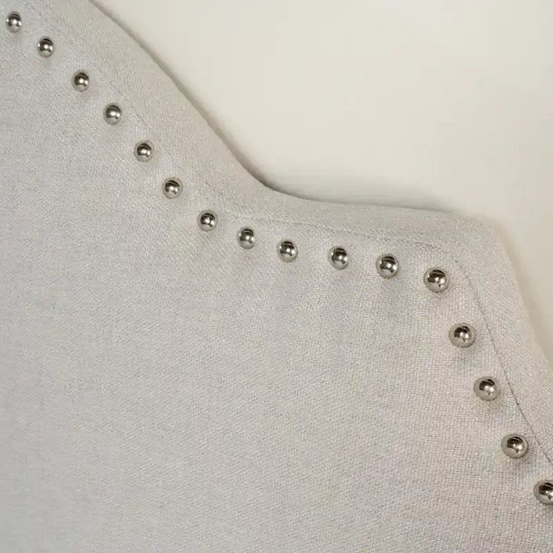 Bianca Adjustable Full/Queen Studded Fabric Headboard by