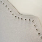 Bianca Adjustable Full/Queen Studded Fabric Headboard by