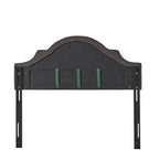 Bianca Adjustable Full/Queen Studded Fabric Headboard by