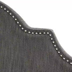 Bianca Adjustable Full/Queen Studded Fabric Headboard by