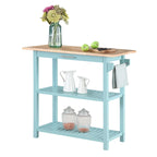 Designs2Go 3 Tier Butcher Block Kitchen Prep Island with Drawer