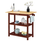 Designs2Go 3 Tier Butcher Block Kitchen Prep Island with Drawer