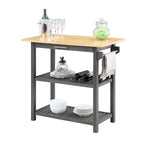 Designs2Go 3 Tier Butcher Block Kitchen Prep Island with Drawer