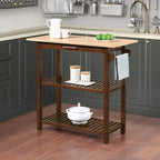Designs2Go 3 Tier Butcher Block Kitchen Prep Island with Drawer