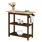 Designs2Go 3 Tier Butcher Block Kitchen Prep Island with Drawer