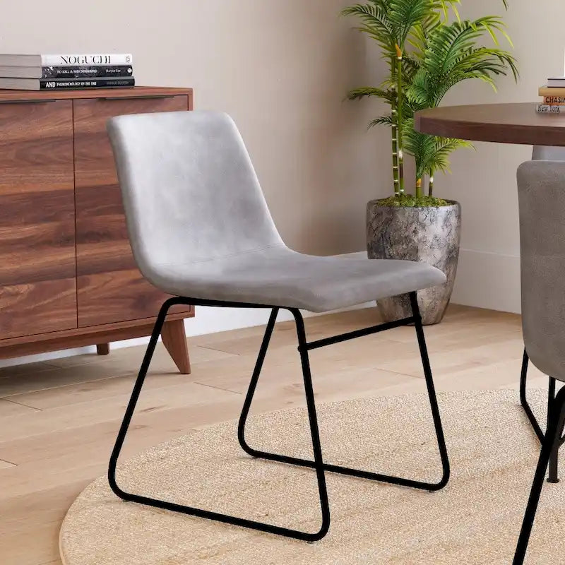 18 Inch Indoor Dining Table Chairs, LeatherSoft Upholstery-Set of 2
