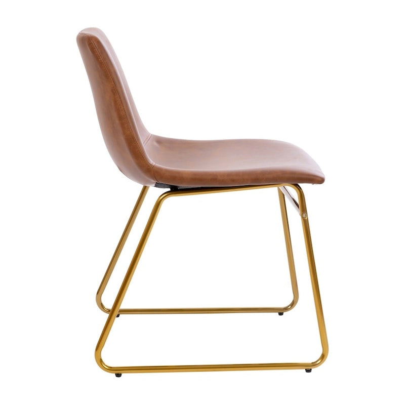 18 Inch Indoor Dining Table Chairs, LeatherSoft Upholstery-Set of 2
