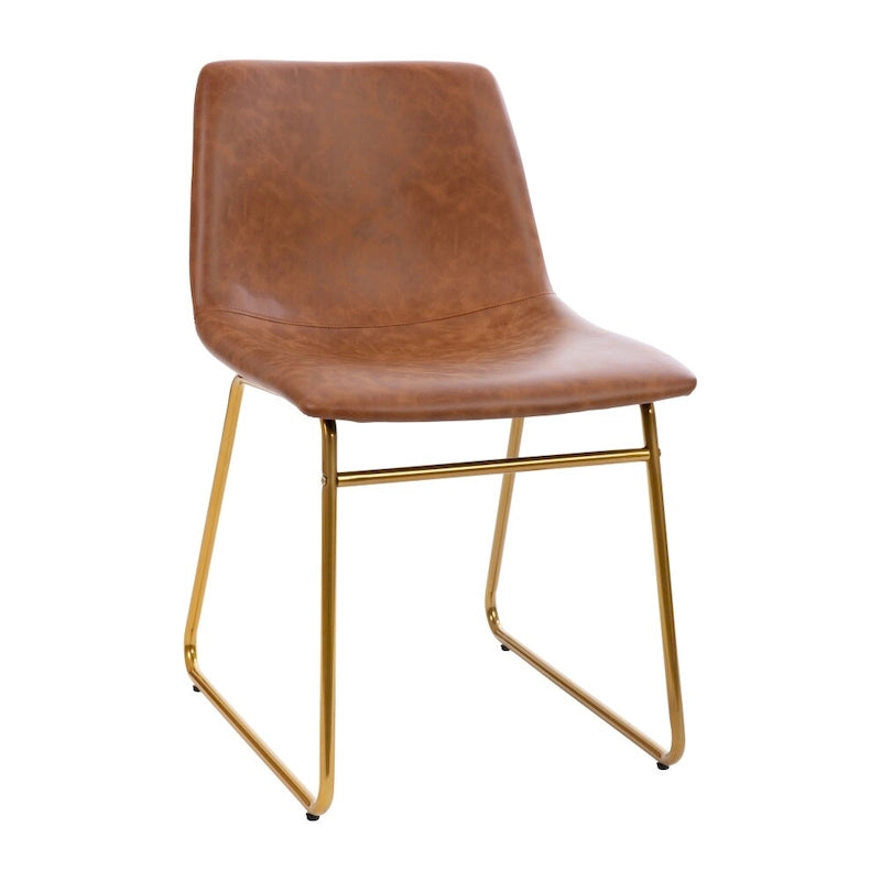 18 Inch Indoor Dining Table Chairs, LeatherSoft Upholstery-Set of 2