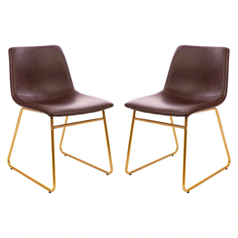 18 Inch Indoor Dining Table Chairs, LeatherSoft Upholstery-Set of 2