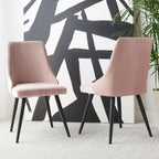 SAFAVIEH Zoi Modern Velvet Dining Room Chair (Set of 2) - 22.2 W x 18.8 L x 34.3 H