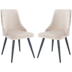 SAFAVIEH Zoi Modern Velvet Dining Room Chair (Set of 2) - 22.2 W x 18.8 L x 34.3 H