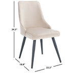 SAFAVIEH Zoi Modern Velvet Dining Room Chair (Set of 2) - 22.2 W x 18.8 L x 34.3 H