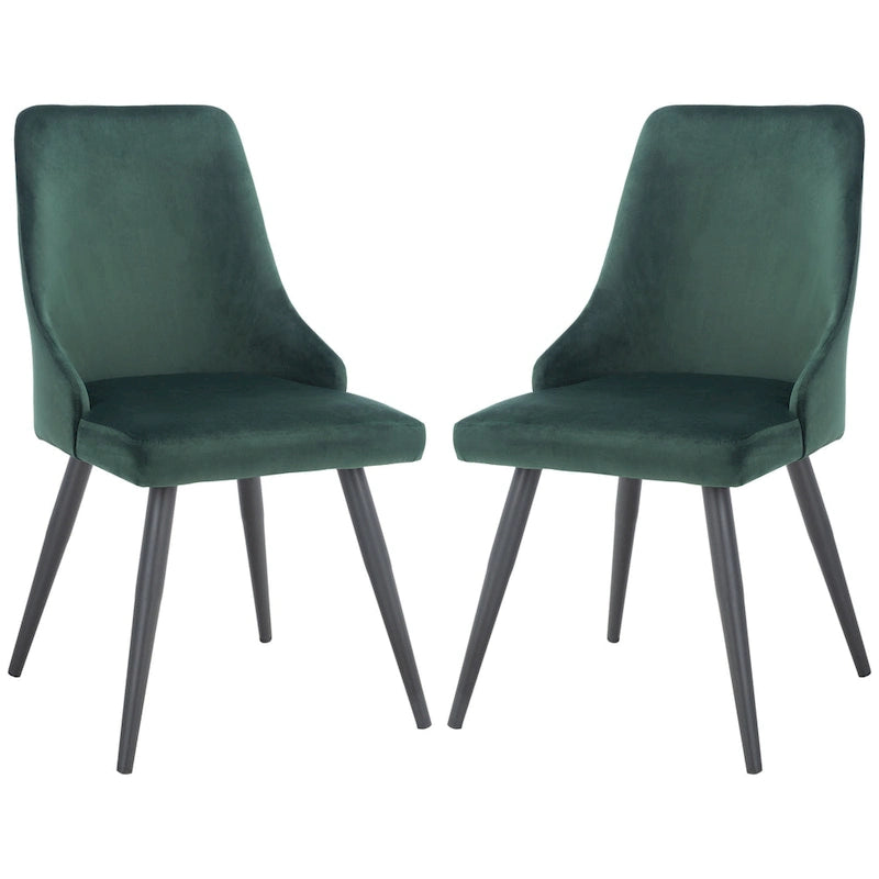 SAFAVIEH Zoi Modern Velvet Dining Room Chair (Set of 2) - 22.2 W x 18.8 L x 34.3 H