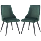 SAFAVIEH Zoi Modern Velvet Dining Room Chair (Set of 2) - 22.2 W x 18.8 L x 34.3 H