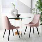 SAFAVIEH Zoi Modern Velvet Dining Room Chair (Set of 2) - 22.2 W x 18.8 L x 34.3 H