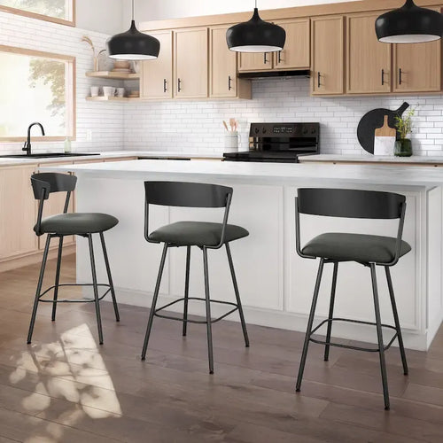 Amisco Ludwig Swivel Counter and Bar Stool