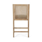 Cataldo Fabric Upholstered Wood and Cane 25.5-Inch Counter Stools (Set of 2)