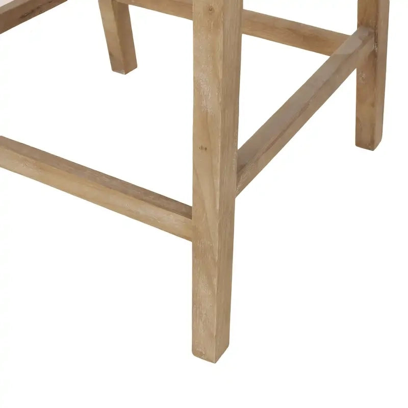 Cataldo Fabric Upholstered Wood and Cane 25.5-Inch Counter Stools (Set of 2)
