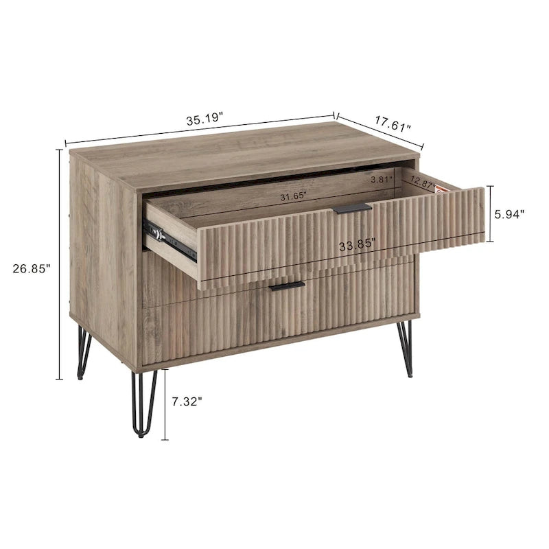 Dumbo Modern 3 Drawer Bedroom Dresser