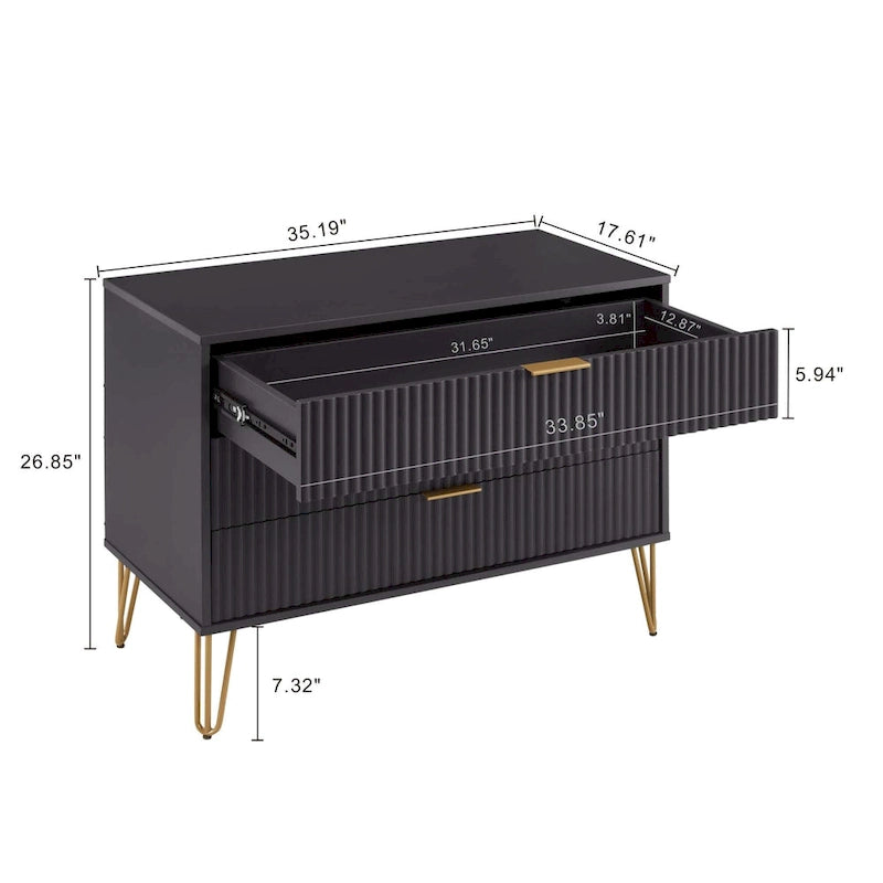 Dumbo Modern 3 Drawer Bedroom Dresser