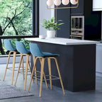 WYNDENHALL Cacey Mid Century Modern Bentwood Counter Height Stool (Set of 2) - 20.7 x 21.1 x 36.6