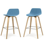 WYNDENHALL Cacey Mid Century Modern Bentwood Counter Height Stool (Set of 2) - 20.7 x 21.1 x 36.6