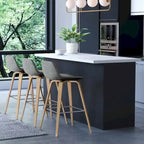 WYNDENHALL Cacey Mid Century Modern Bentwood Counter Height Stool (Set of 2) - 20.7 x 21.1 x 36.6