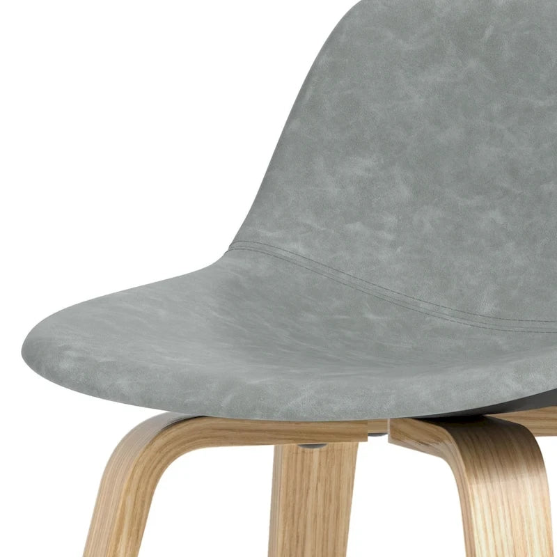 WYNDENHALL Cacey Mid Century Modern Bentwood Counter Height Stool (Set of 2) - 20.7 x 21.1 x 36.6