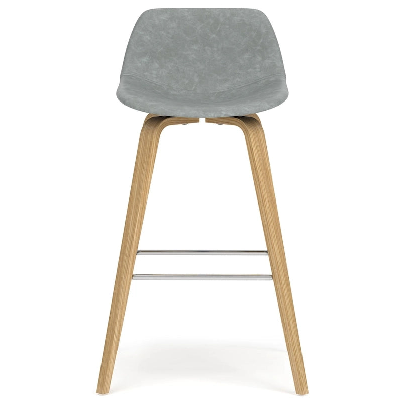 WYNDENHALL Cacey Mid Century Modern Bentwood Counter Height Stool (Set of 2) - 20.7 x 21.1 x 36.6