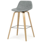 WYNDENHALL Cacey Mid Century Modern Bentwood Counter Height Stool (Set of 2) - 20.7 x 21.1 x 36.6
